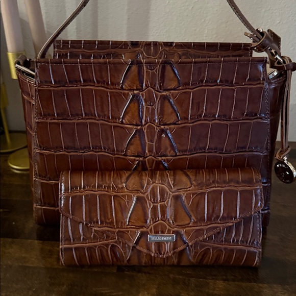 Brahmin Hillary Chestnut Marana Leather Women's Bag and Wallet NWT - Picture 3 of 12